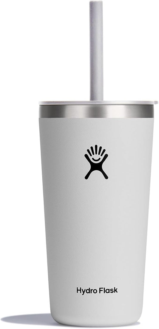 Hydro Flask Travel Tumbler Stainless Steel Vacuum Insulated Tumbler with Lid and Straw for Cold Water and Drinks for Sports, School, Work, Car, Travel, Weekends