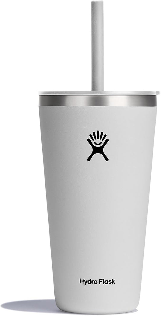 Hydro Flask Travel Tumbler Stainless Steel Vacuum Insulated Tumbler with Lid and Straw for Cold Water and Drinks for Sports, School, Work, Car, Travel, Weekends