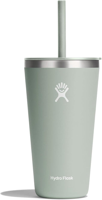 Hydro Flask Travel Tumbler Stainless Steel Vacuum Insulated Tumbler with Lid and Straw for Cold Water and Drinks for Sports, School, Work, Car, Travel, Weekends