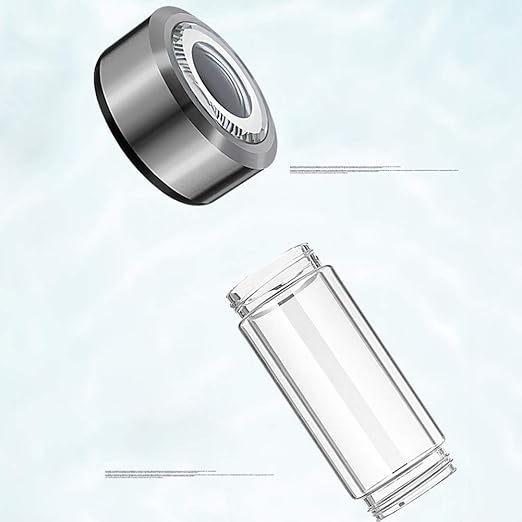 Hydrogen Water Bottle, Portable Hydrogen-Rich Water Maker Hydrogen Water Machine USB Rechargeable Hydrogen Water Glass 450ml(Silver)