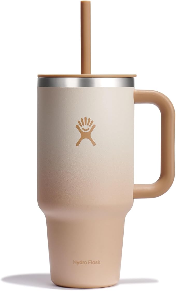 Hydro Flask Travel Tumbler Stainless Steel Vacuum Insulated Tumbler with Lid and Straw for Cold Water and Drinks for Sports, School, Work, Car, Travel, Weekends
