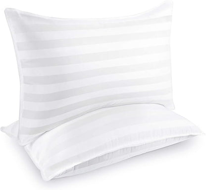 COZSINOOR Bed Pillows for Sleeping (2-Pack)- Hotel Quality Luxury Down Alternative Plush Pillow - Cooling Breathable Medium Premium Microfiber Cover for Side Back and Stomach Sleepers (King Size)