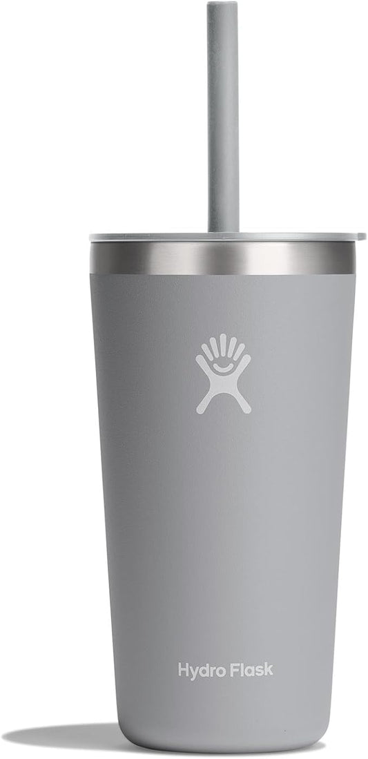 Hydro Flask Travel Tumbler Stainless Steel Vacuum Insulated Tumbler with Lid and Straw for Cold Water and Drinks for Sports, School, Work, Car, Travel, Weekends