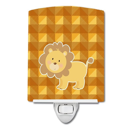 Caroline's Treasures BB7032CNL Lion Ceramic Night Light Compact, UL-Certified, Ideal for Bedroom, Bathroom, Nursery, Hallway, Kitchen, 6x4x3, Multicolor