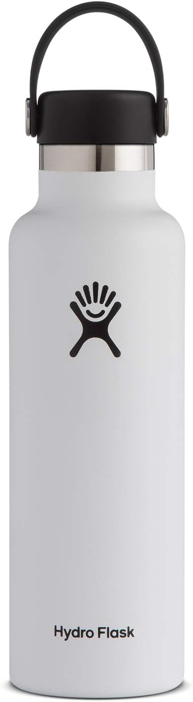 Hydro Flask Stainless Steel Standard Mouth Water Bottle with Flex Cap and Double-Wall Vacuum Insulation
