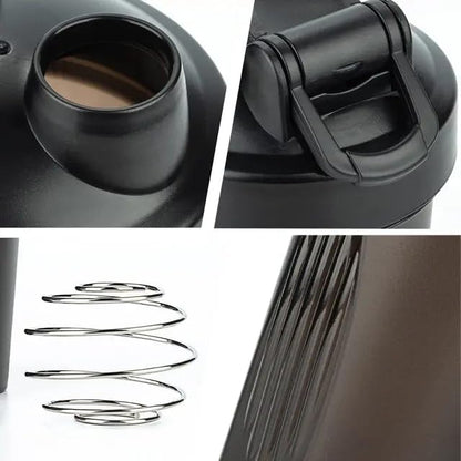 M&G Avenue 20oz Leakproof Shaker Bottle with Wire Whisk, Wide Mouth, Silicone Seal, BPA-Free, Lids for Gym, Travel, Office (Black), 600 ML