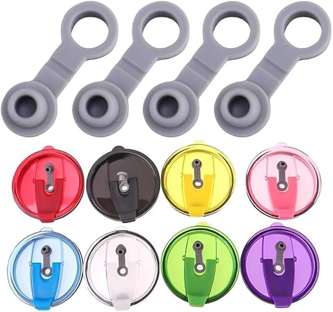 20Pcs Grey Universal Silicone Sealing Bottle Straw Hole Grommets Stopper Lids Straw Plug Replacement Tumber 20/30Oz Thermos Cup, Wine Stoppers and Pourers