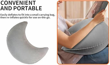 Inflatable Reading Pillow, Rest pillow for sofa &bed,Ergonomic Gaming Lap Pillow, Provides Wrist & Elbow Support, Reduces Shoulder & Neck Pressure