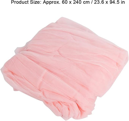 Pink Bed Canopy Canopy Net for Bed Bed Curtains from Ceiling 23.6 x 94.5 Inches Mosquito Net for Children's Bed Decoration Canopy Bed Curtains with Ribbon and Gold Decorative Paper