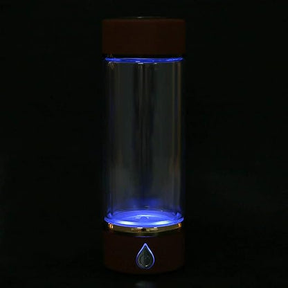 Portable Hydrogen Rich Water Cup, USB Charging Rich Hydrogen Water Purifier Filter Glass Bottle Portable Lonizer Cup, Hydrogen Water Bottle, Hydrogen Rich Water Glass Health Cup (Red)
