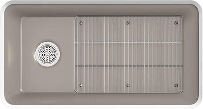 KOHLER K-8206-CM3 Cairn Sink, 33 in, Matte Taupe