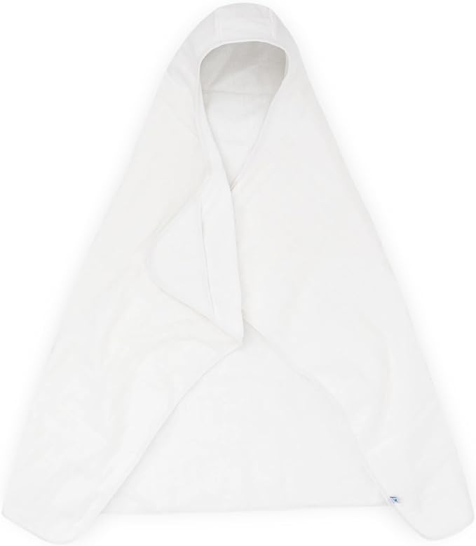 Little Unicorn Cotton Muslin & Terry Hooded Towel, Larger Size 1-6 Years, White