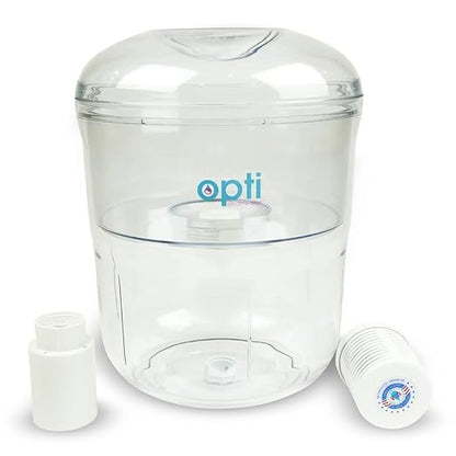 3 Gallon Water Jug Alkaline Water Filter for Top Load Water Dispenser | Opti Flex Water Jug Alkaline Filter Removes Water Contaminants While Increasing Water Alkaline Measurement Up to 9.0