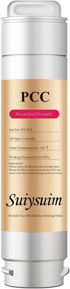 PCC Replacement Water Filter for WP-RSA, 4-in-1 Filter, 12 Months lifespan-1st Stage