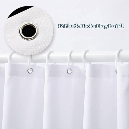 MESHELLY Navy Blue Boho Shower Curtain 60Wx72H Gold Leaves Moon Phase Minimalist Arch Bathroom Curtain Modern Bath Curtain Cloth Fabric Abstract Mid Century Bathroom Accessories Decor with 12 Hooks