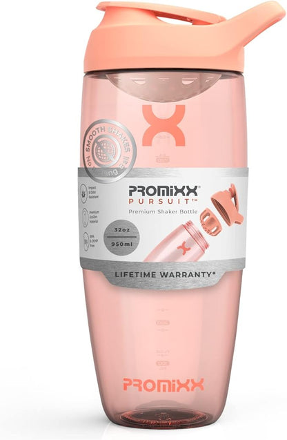 Promixx PURSUIT Protein Shaker Bottle – Premium Sports Blender Bottles for Protein Mixes and Supplement Shakes – Easy Clean, Durable Protein Shaker Cup