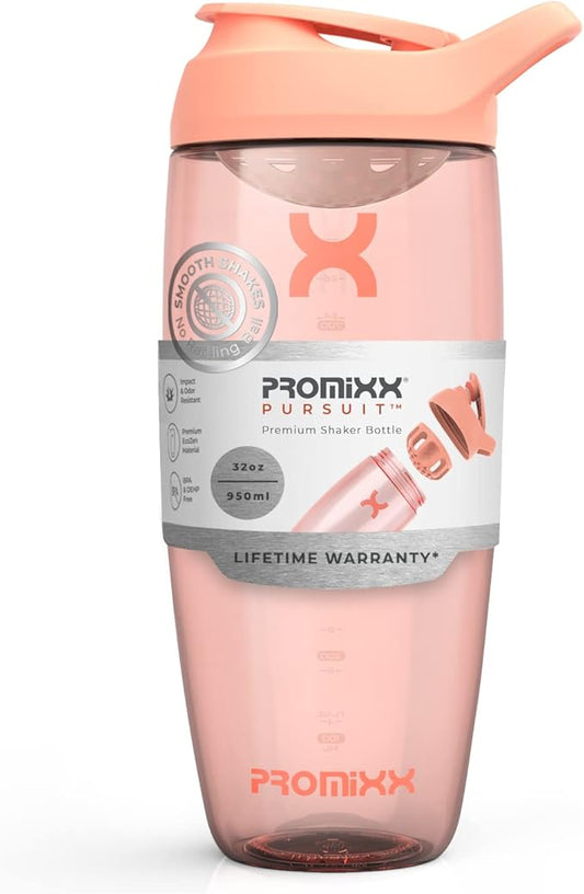 Promixx PURSUIT Protein Shaker Bottle – Premium Sports Blender Bottles for Protein Mixes and Supplement Shakes – Easy Clean, Durable Protein Shaker Cup