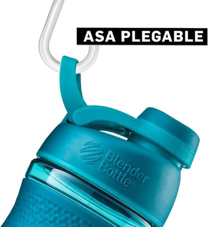 BlenderBottle SportMixer Shaker Bottle Perfect for Protein Shakes and Pre Workout, 28-Ounce, Teal
