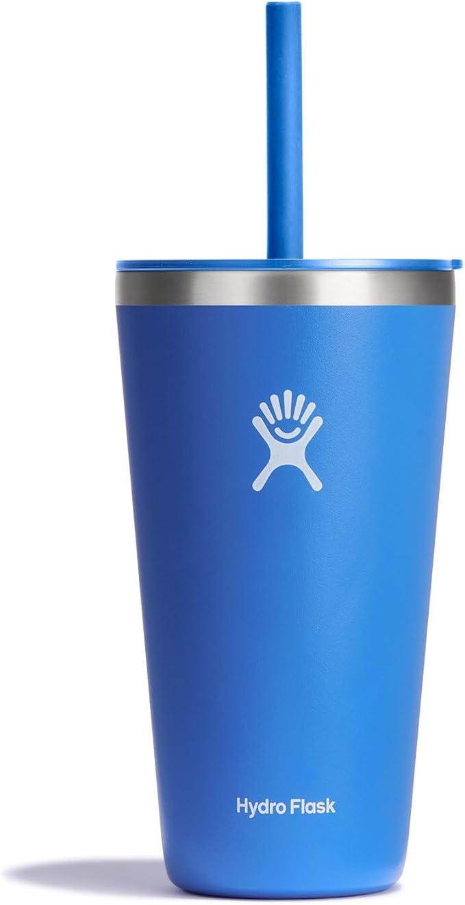Hydro Flask Travel Tumbler Stainless Steel Vacuum Insulated Tumbler with Lid and Straw for Cold Water and Drinks for Sports, School, Work, Car, Travel, Weekends