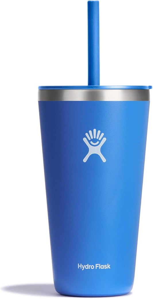 Hydro Flask Travel Tumbler Stainless Steel Vacuum Insulated Tumbler with Lid and Straw for Cold Water and Drinks for Sports, School, Work, Car, Travel, Weekends