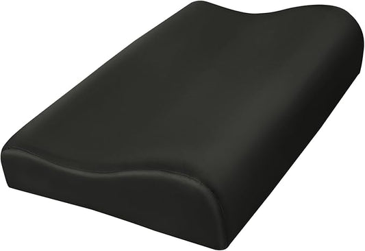 HOMBYS Satin Pillow Case for Contoured Support Pillow (DO NOT Include Pillow) -Zippered Pillow Cover for Neck Pillow for Cervical 1 Pack-Silky, Smooth and Breathable, Standard