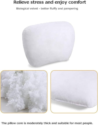 2Pcs Car Neck Pillows for headrests,for Travel Interior Accessories and Suede Support Head Pillows，Balance Neck Pillow Designed to Relieve Neck Pain and Muscle Tension.(Black)