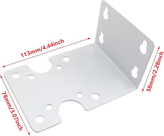 Filter Housing Single Stage Hanging Plate Bracket 78x116mm Front Water Purifier Hanging Piece RO Machine Metal Housing Fixing Bracket White