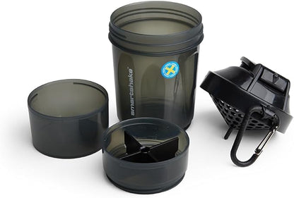 Smartshake Original 2GO, 20 oz Shaker Cup, Gunsmoke Black (Packaging May Vary)