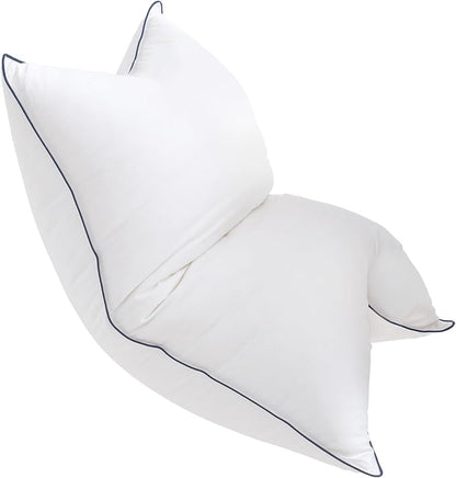 Goose Down Bed Pillow, King Size Bed Pillows for Sleeping, Ultra-Soft 750 Fill-Power Hotel Collection Pillow for Back, Stomach or Side Sleepers (20 * 36,Pack of 1)