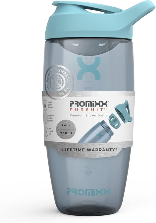 Promixx PURSUIT Protein Shaker Bottle – Premium Sports Blender Bottles for Protein Mixes and Supplement Shakes – Easy Clean, Durable Protein Shaker Cup