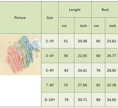 Toddler Beach Towel with Hood Kids Waffle Swim Cover Up Bath Towel Surf Poncho Boys Girls Hooded Beach Towel (Green, 2-3 Years)