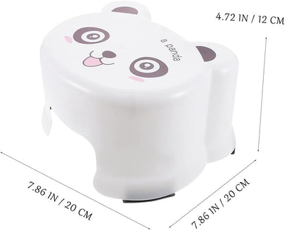 ibasenice Cartoon Plastic Stool Toilet Step Stool for Kids Cartoon Toilet Stool Kitchen Helper Stool for Toddlers Toddler Chairs Baby Sink Chair for Baby Household Auxiliary Stool White