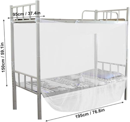 Mosquito Net for Bed Canopy,4 Corner Post Bed Canopy Mosquito Net Twin Full Queen Size Netting White Camping Screen House (Twin)