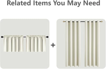 Mrs.Naturall 102 Inch Long Curtains,60-70% Blackout Grommet Room Darkening Curtains for Bedroom Living Room,Off White Ivory