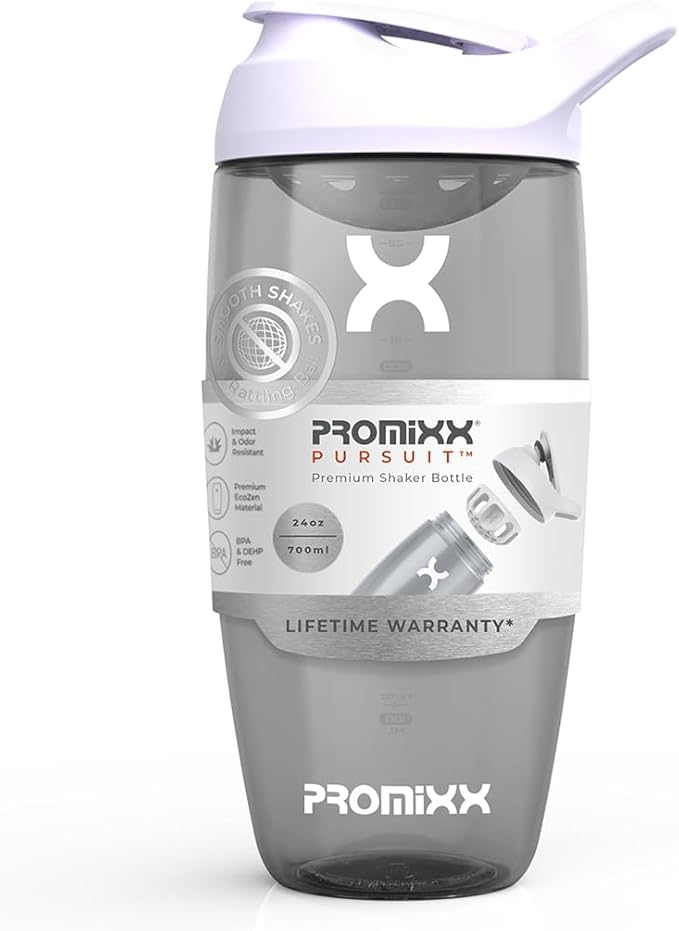 Promixx PURSUIT Gym Protein Shaker Bottle – Premium Sports Blender Bottles for Protein Mixes and Supplement Shakes – Easy Clean, Durable Protein Shaker Cup