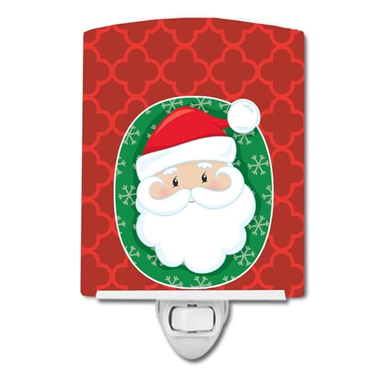 Caroline's Treasures BB8686CNL Merry Christmas Santa Claus Ceramic Night Light Compact, UL-Certified, Ideal for Bedroom, Bathroom, Nursery, Hallway, Kitchen, 6x4x3, Multicolor