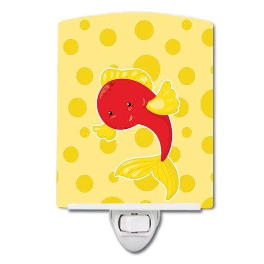 Caroline's Treasures BB8953CNL Fish Tropical Fish #2 Ceramic Night Light Compact, UL-Certified, Ideal for Bedroom, Bathroom, Nursery, Hallway, Kitchen, 6x4x3, Multicolor
