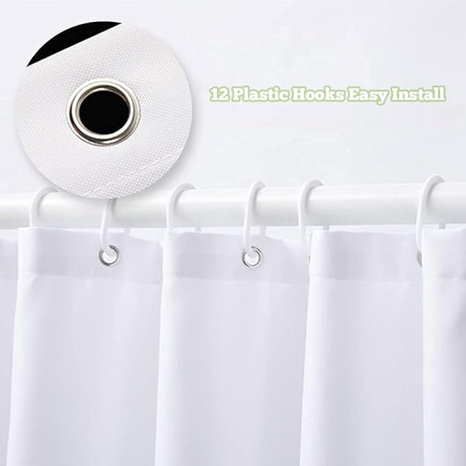 MESHELLY Kids Alphabet ABC Shower Curtain 60Wx72H Educational Funny Cartoon Cute Number Shape Baby Nursery Bathroom Curtain Colorful Bath Curtain Cloth Fabric Bathroom Accessories Decor with 12 Hooks