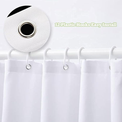 MESHELLY Kids Alphabet ABC Shower Curtain 60Wx72H Educational Funny Cartoon Cute Number Shape Baby Nursery Bathroom Curtain Colorful Bath Curtain Cloth Fabric Bathroom Accessories Decor with 12 Hooks