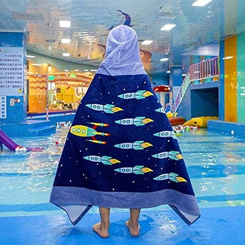 Wowelife Kids Beach Towels, Hooded Towels for Kids, Poncho Towel Wrap, Premium 100% Cotton Soft and Breathable, Extra Large 50"x30", Multi Use for Bath Pool Beach Swim Bathroom