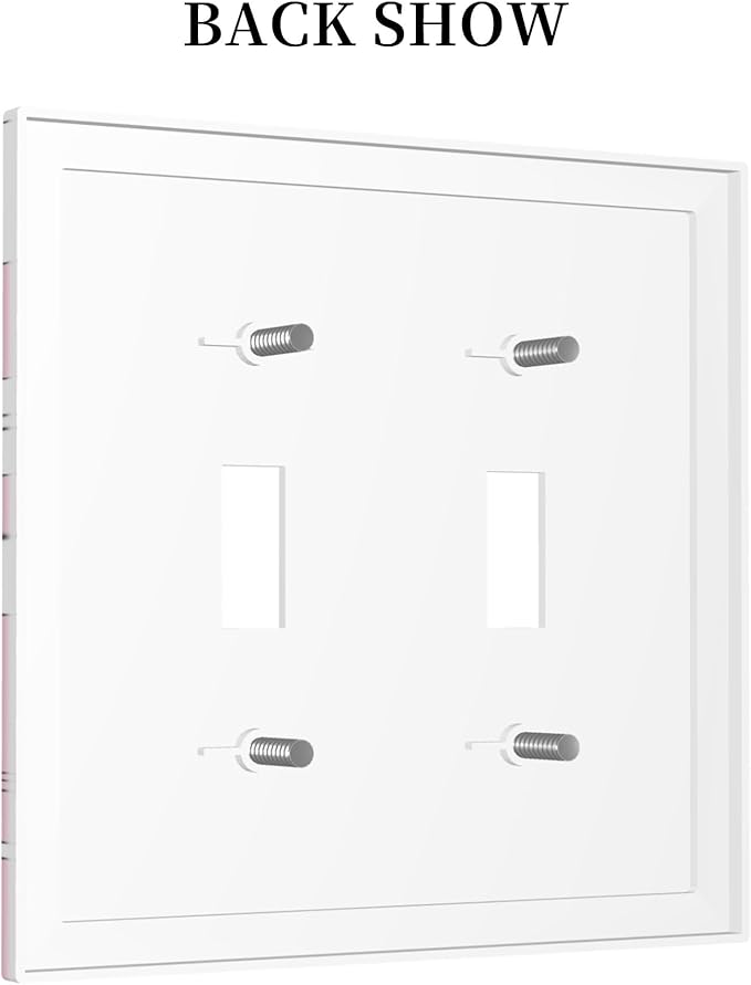 Cartoon Cute Cat Double Toggle Light Switch Covers 2 Gang Wall Plate Dual Decorative Switchplate Electrical Faceplate for Bathroom Country Kitchen Bedroom Decor, 4.9" x 5"