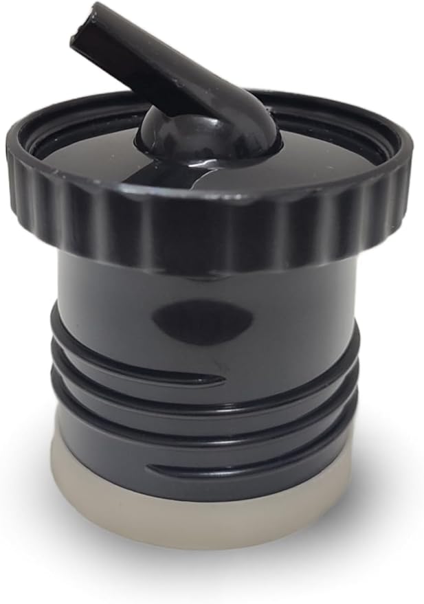 Stanley Thermo Stopper Replacement for Yerba Mate Drinking - Convert Stanley Thermo to Yerba Mate Termo Pico Mate/Pico cebador Stopper with High Precision Flow (Black V3, Set of 2)
