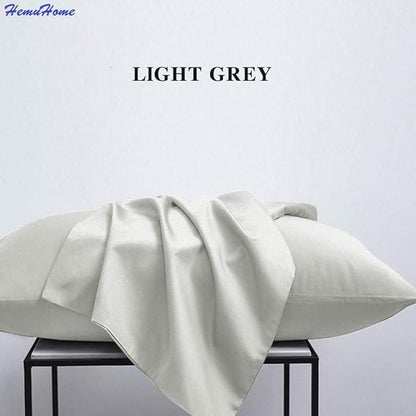 Toddler Pillowcase Set of 2 PC 600 TC 100% Egyptian Cotton Toodler 14x20 Inch Small Baby Travel Pillow Case Envelope Closer Decorative Soft Cozy Travel Kids Nursery Pillow Cases, Light Grey Solid