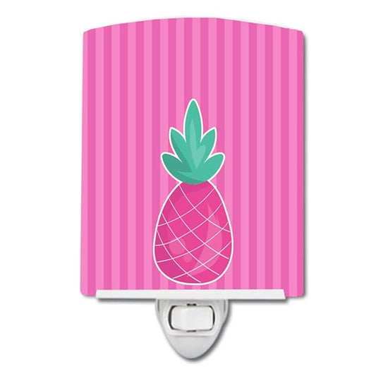Caroline's Treasures BB8769CNL Pineapple Ceramic Night Light Compact, UL-Certified, Ideal for Bedroom, Bathroom, Nursery, Hallway, Kitchen, 6x4x3, Multicolor