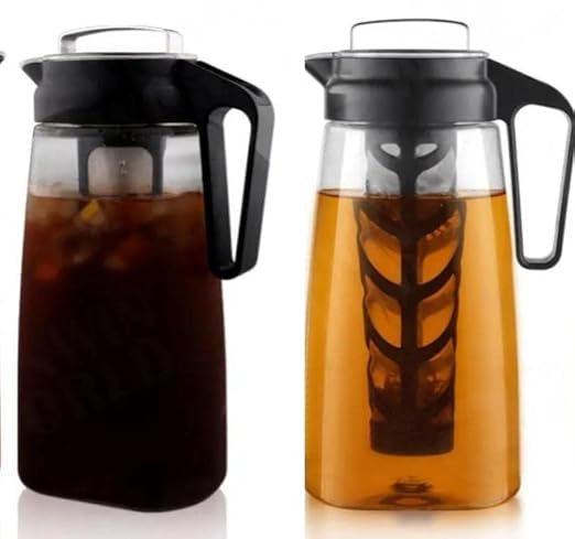 Alkaline Water Filter Pitcher with Infuser, Tritan Pitcher with Lid 2L | 9.5 pH Alkaline Filters | Tea Pitcher | Tritan BPA Free Ice Coffee Maker | Infuser Pitcher (100g Filter 3 Pack)