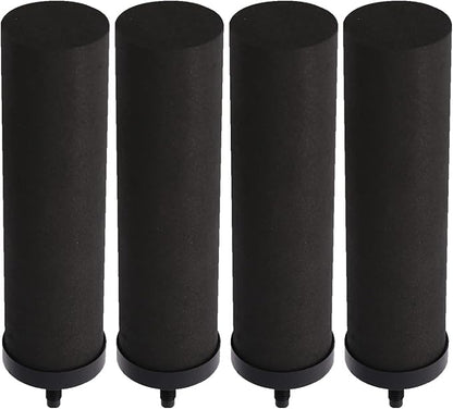 Huining 4PCS Black Water Filters for Water Purification Unit Water Filter Replacement Household Water Bucket Water Filtration System Gravity Water Filter System Water Purifier Survival