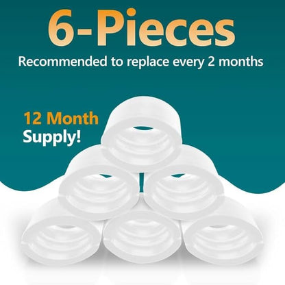 Replacement Mouthpiece Replacement for LifeStraw Go Water Filter Bottle | 6-Pack | BPA Free, Food-Grade, & Soft Silicone | Silicone Caps for LifeStraw Go Lid (Mouthpiece, white)