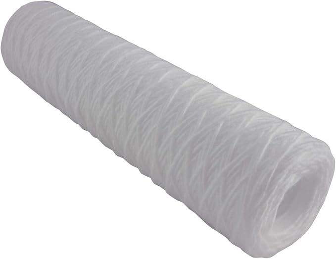 Tier1 5 Micron 10 Inch x 2.5 Inch | 6-Pack String Wound Polypropylene Whole House Sediment Water Filter Replacement Cartridge | Compatible with OmniFilter RS2-SS, Pentek WP-5, WHCF-WHSW