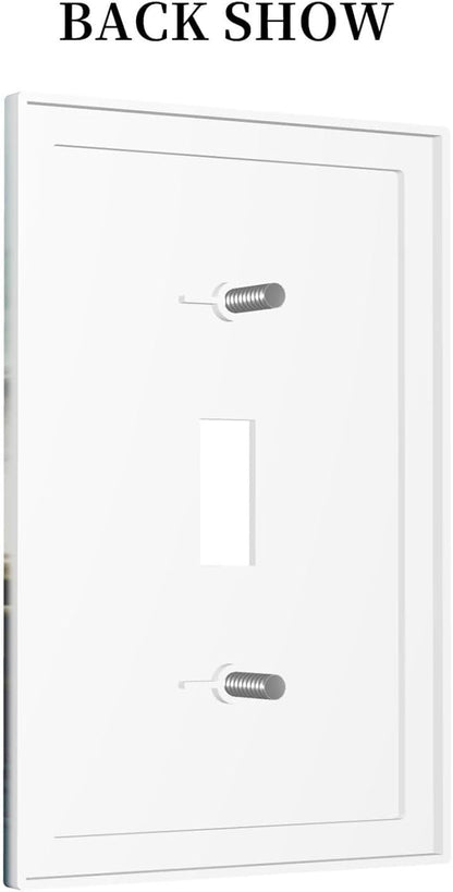 Boho Mountain Forest Abstract Sunset Sunrise Sun 1 Gang Light Switch Covers Single Toggle Wall Plate Decorative Switchcover Electrical Switchplate for Country Bathroom Bedroom Decor