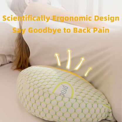 Pregnancy Pillows for Sleeping, Soft Pregnancy Pillow Side Sleeper with Detachable and Adjustable Pillow Cover, Maternity Body Pillow for Pregnancy Belly/Back Support
